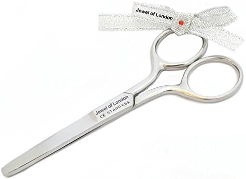 Jewel of London Superior Surgical Stainless Steel All Purpose Practical &amp; Durable 10.5cm Children's School / Craft / Paper Scissors. Certified High Quality Construction, 3 Years No-Risk Guarantee Plus Jewel of London Cashback Offer