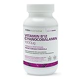 HSN Essentials - Vitamina B12 - 1000mcg - Forma de Cianocobalamina - 120 Cápsulas Vegetales