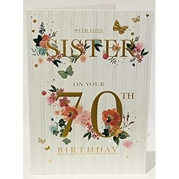 Nan 70th Gold & Beige Birthday Card, Personalised Nanny 70th Card