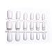 CellDeal Full Cover Short/Medium Coloured Flexi False Nails UK seller 24 plain white