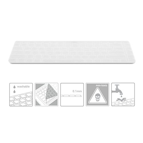 kwmobile Robuster, hauchdünner Tastaturschutz QWERTY (US) aus Silikon für HP Pavilion G4 G6 M4, Envy 4 6 15 Pro, DM4 DV4, HP 450 1000 2000, Presario 431 430 450 Q43 CQ57 CQ45 in Transparent - 3