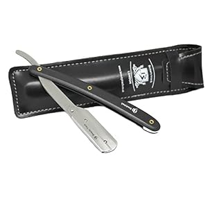 Black Professional Plastic handle Traditional Straight Cut Throat Razor - Image 3