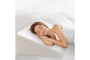 Restorology Almohada ortopédica de espuma viscoelástica para adultos, reduce el dolor de espalda, ronquidos y problemas respiratorios, ideal para reflujo ácido, ERGE, dormir, leer, descansar