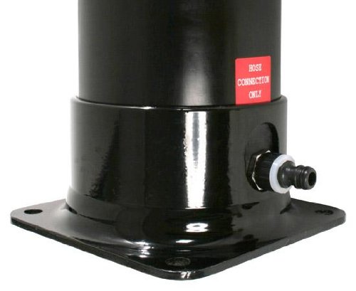 Solardusche 35 Liter mit Wasserhahn und Gartenschlauchanschluss, eckiger Duschkopf, schwarz/silber - 4