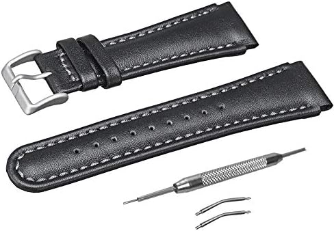 Suunto X-Lander Watch Strap, 22 mm Replacement Leather Strap for Suunto X-Lander, for Men and Women – Black
