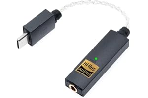 iFi GO Link - DAC i wzmacniacz - Adapter USB-C na 3,5 mm - Lepsze brzmienie każdego urządzenia - Elastyczny kabel 3,5 mm pozłacany - Hi-Res 32-bit/384kHz/DSD256/MQA