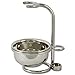 Italian Crafted Chrome Razor & Brush Shaving Stand with Lathering Bowl