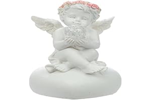 Puckator Rose Cherub mit LED Kristall, Kunstharz, gemischt, Height 8.5cm Width 5.5cm Depth 5cm