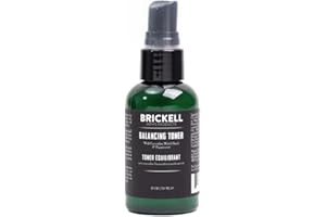 BRICKELL MEN'S PRODUCTS Brickell Men's Balancing Toner for Men, cetriolo naturale e biologico senza alcool, tonico viso alla menta con amamelide, 59 millilitri, profumato