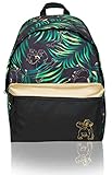 🦁 MOCHILA DEL REY LEÓN: Un elegante diseño casual de mochilas de color negro y dorado para esta súper adorable mochila del Rey León, con una silueta de Simba dorada por todas partes, un impresionante diseño de hojas de jungla en tonos verdes y un elegante detalle dorado en el bolsillo delantero. Una solución inteligente y práctica para la escuela, el gimnasio o el trabajo con correas ajustables acolchadas.