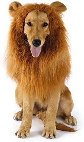 Dog Costume Lion Mane Wig | Pet Costume Lion Mane Wig with Ears for Medium and Large Dogs - Perfect Dog Gift