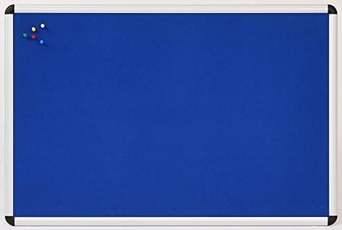 Betzold 73862 90 x 60 cm Fabric Covered Pin-Board with Aluminium Frame