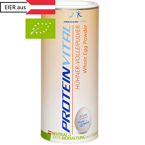 Preisvergleich Produktbild PROTEINVITAL Bio Vollei-Ei-Pulver / Regional Österreichische Qualität / 500g