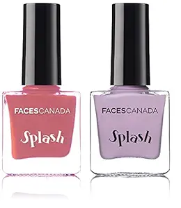 Faces Canada Splash Nail Enamel Set of 2 - Viola & Ballerina (16ml)