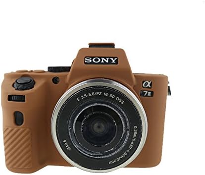 Mekingstudio Flexible camera Silicone Case Protective Cover for Sony A7II(Brown)