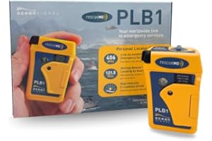 OSAT Balise de localisation personnelle Ocean Signal PLB1 | Technologie GPS | Signal de détresse 406 MHz | Compact et léger | Etanche | Programmé pour Une immatriculation française