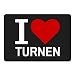 Produktbild Mousepad Classic I Love Turnen schwarz