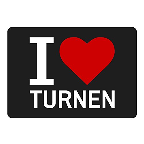Preisvergleich Produktbild Mousepad Classic I Love Turnen schwarz