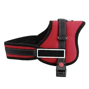 The DDS Store Dog Panda Non-Pull Soft Padded Dog Body Harness Vest Heavy Duty Big Dog Assistance 1 Piece (Red, Medium ( Chest 65-80 cm ))