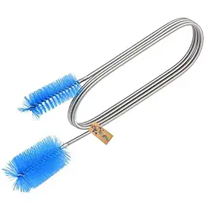 Western Era Stainless Flexible Double Ended Water Filter Pump Pipe Cleaning Brush Aquarium Fish Tank Air Tube Hose Cleaner