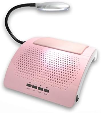 Gminerla Two Fans Nail Art Salon Suction Dust Collector Manicure Filing Acrylic UV Gel Tip Machine Vacuum Cleaner Salon Tool UK Plug (pink)
