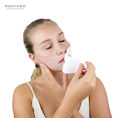 Premium Tuchmasken mit Dermatest-Note „Sehr Gut“. Vliesmasken Sheet Mask mit Hyaluron und Algenextrakten für Strahlend Schöne Haut von Konivéo. Gesicht Masken aus Tuch 100% Parabenfrei (2er Spar-Set) - 4