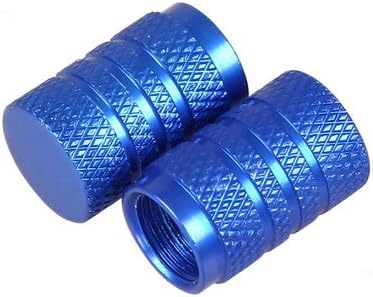 Exoca(TM) 4Pcs/Lot Universal Aluminum Car Tyre Air Valve Caps, Bicycle Tire Valve Cap, Car Wheel Styling Round Black Blue Silver Gold Red