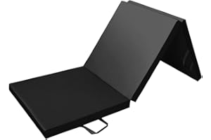 PRISP Colchoneta de Espuma 180 cm, Triple Plegable, para Gimnasia, Fitness, Yoga, aeróbics y Ejercicio para casa e Interiores; Largo: 180cm, Ancho: 60 cm, Grueso: 5 cm