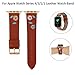 Produktbild VICKY-HOHO für Apple Watch Serie 4/3/2/1 Leder Uhr Band Band Metall Schnalle 38MM