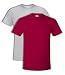 Produktbild 4980 T-Shirt Nano da Uomo 2 pezzi 1 Cenere + 1 Rosso profondo 3XL