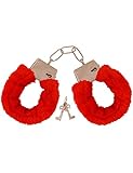 Hen Night Party Fur Handcuffs (Available in 4 Colours) (Red)