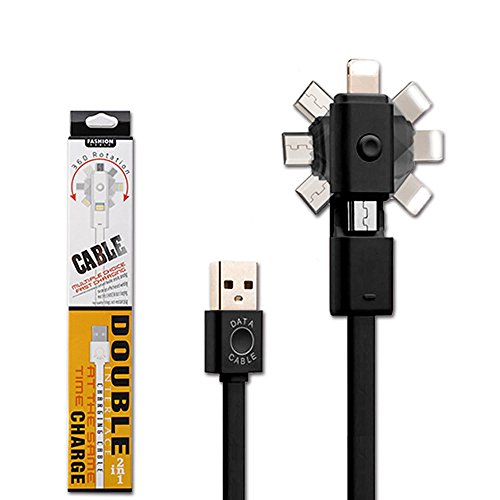 Multi cavo USB,cavo micro USB e Lightning interfaccia 2 in 1, per sistemi iOS e Android, per iPhone 7 / 7plus / 6s / 6s plus / 6 / 6 Plus / 5s / 5c / 5, ipad,iPod.Samsung e Android smartphone-BY xhforever
