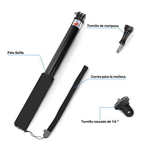 GHB Palo Selfie Gopro para Poste de Extensi n Telesc pica Gopro Palo con Polo Monopod para GoPro H roe 4 3 3 2 SJ4000 SJ5000 DV C mara Sony Action CAM Canon Nikon etc reviews GHB Palo Selfie Gopro para Poste de Extensi n Telesc pica Gopro Palo con Polo Monopod para GoPro H roe 4 3 3 2 SJ4000 SJ5000 DV C mara Sony Action CAM Canon Nikon etc