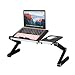 Produktbild Natamo faltbarer Laptop-Notizbuch-Schreibtisch-Tabellen-Fächer-Standplatz-bewegliche Bett-Behälter-Schwarzes