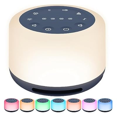 Colorlam White Noise Machine Multi Noise Sound Machine With Night Light 30 Sounds Therap Support Timer Memory Function & Rechargeable For Kids Adult Sleeping