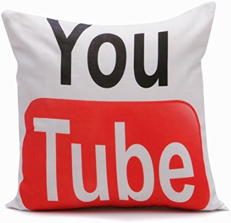 You tube 17 inch red black and white cushion cover
