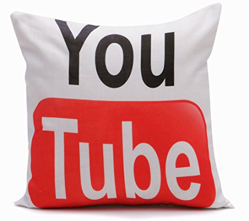 You tube 17 inch red black and white cushion cover