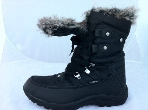 Women's Skills 100% Waterproof Winter Snow Walking Boots Zip Black Size UK 5 Euro 38