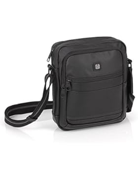 GABOL , Herren Schultertasche Schwarz Schwarz