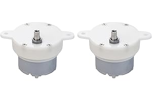 FLYLIN 2 pezzi Motore Elettrico ad Alta Velocità Lento, DC 12V Micro Motore Elettrico ad Alto Momento Torcente e Bassa Velocità, Mini Motoriduttore per Auto a Controllo Remoto, Aereo Telecomandato