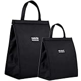 ✅Appearance Aspecto elegante: Equipada con una cremallera suave, un cinturón de algodón y un elegante bolsillo interior, la bolsa de almuerzo portátil BZBRLZ es una bolsa versátil. El negro clásico armoniza perfectamente con tu atuendo diario.