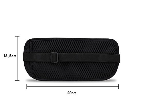 Premium Bauchtasche für Damen & Herren – 100% Top-Qualität – Schütze Deine Wertsachen / Travel Ninja Gürteltasche & Hüfttasche Extra flach / Reise-Bauchtasche im Urlaub – Schwarz - 3