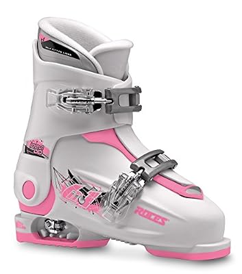 Roces Patins Idea Up 19,0-22.0 Enfants réglable pour Chaussures de Ski, Enfant, Idea UP 19.0-22.0, White-Deep Pink, 30-35