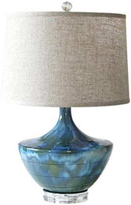 XUXUEPING Table Lamp Mid-Century Blue Ceramic ,Living Room And Bedroom BesideTable Lamps