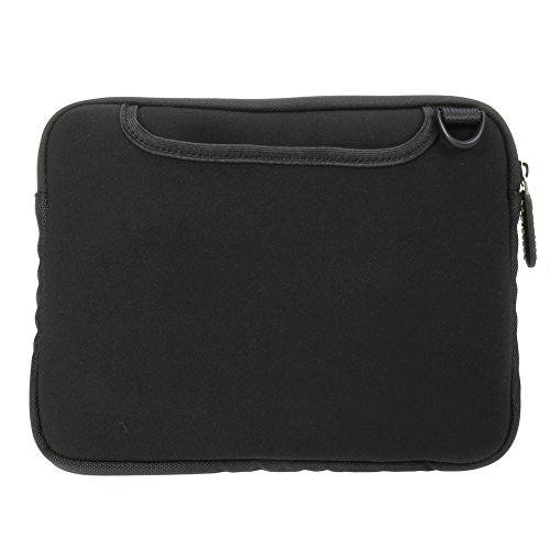 Evecase | 10.1 Zoll Universal Laptop Schutzhülle Aktentasche mit Neopren Außenmaterial, Verdeckbare Griffe, Zubehörfächer für Notebook MacBook Ultrabook Tablet Lenovo Asus Acer – Schwarz - 3