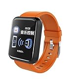 GYQ@ Smart-Armband IP68 wasserdicht Schrittzähler Herzfrequenzüberwachung 1,3 Farbdisplay, Orange