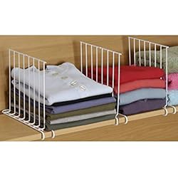 Lot de 3 separateurs d'armoire blanc