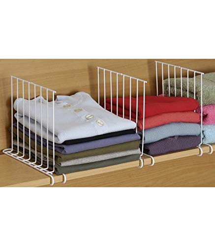 Lot de 3 separateurs d'armoire blanc