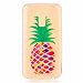 Produktbild Für LG K7 Hülle,LG K7 Schutzhülle, MUTOUREN Crystal Kirstall Handyhülle Case Cover TPU Silikontasche Transparent Ultra dünne Gel Anti-scratch hinten Tasche Etui Bumper Weiß - Ananas bunt