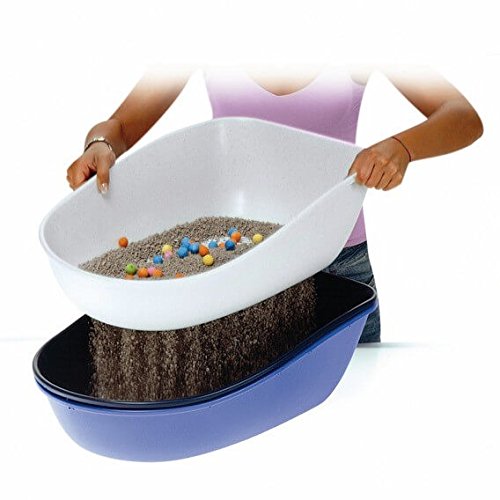 Arenero para gatos berto trixe 59 x 39 x 22 cm con tamiz autolimpiable.